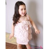 Fashionable Ruffles Dress ZGD 045 Peach